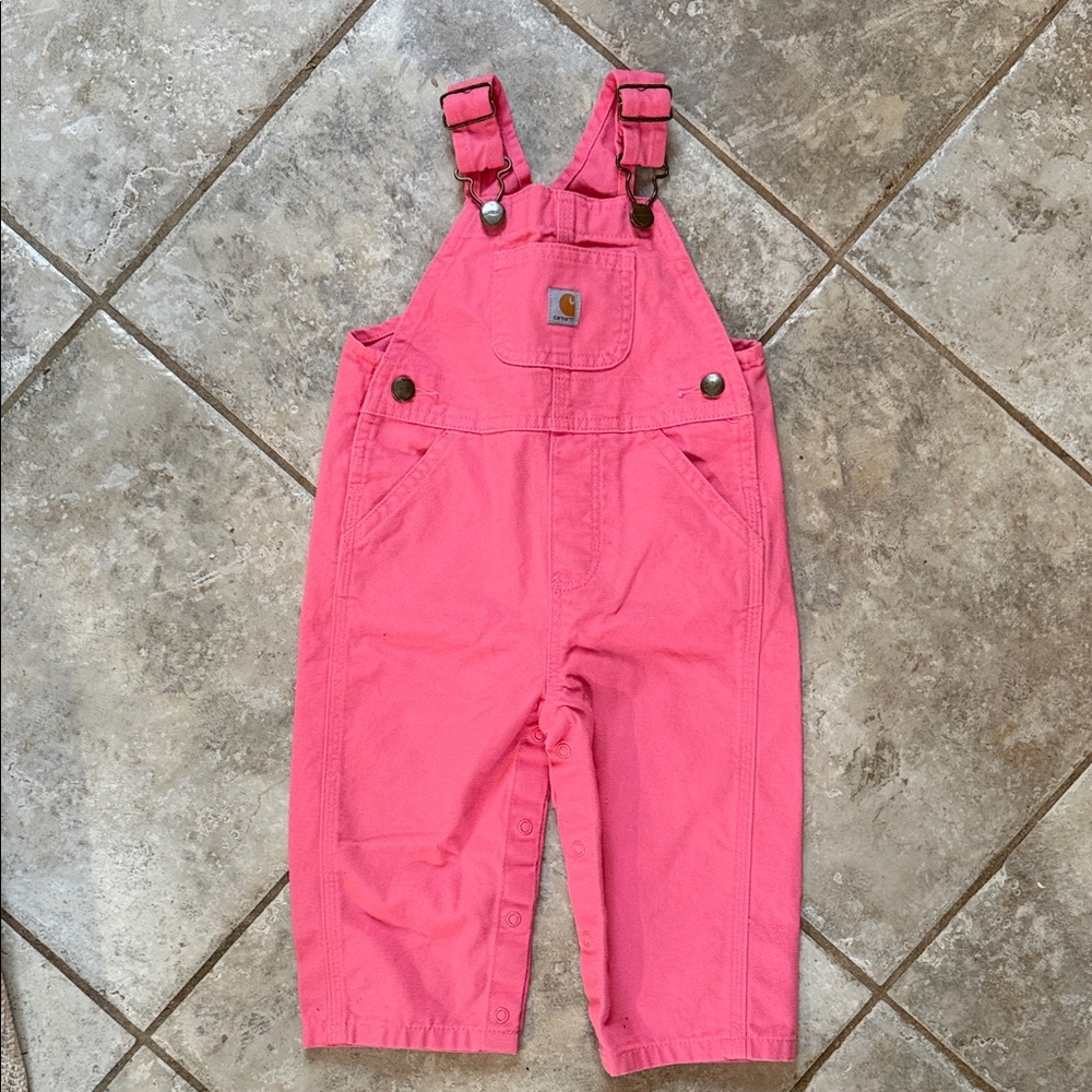 Carhartt Kids Bright Pink Overalls